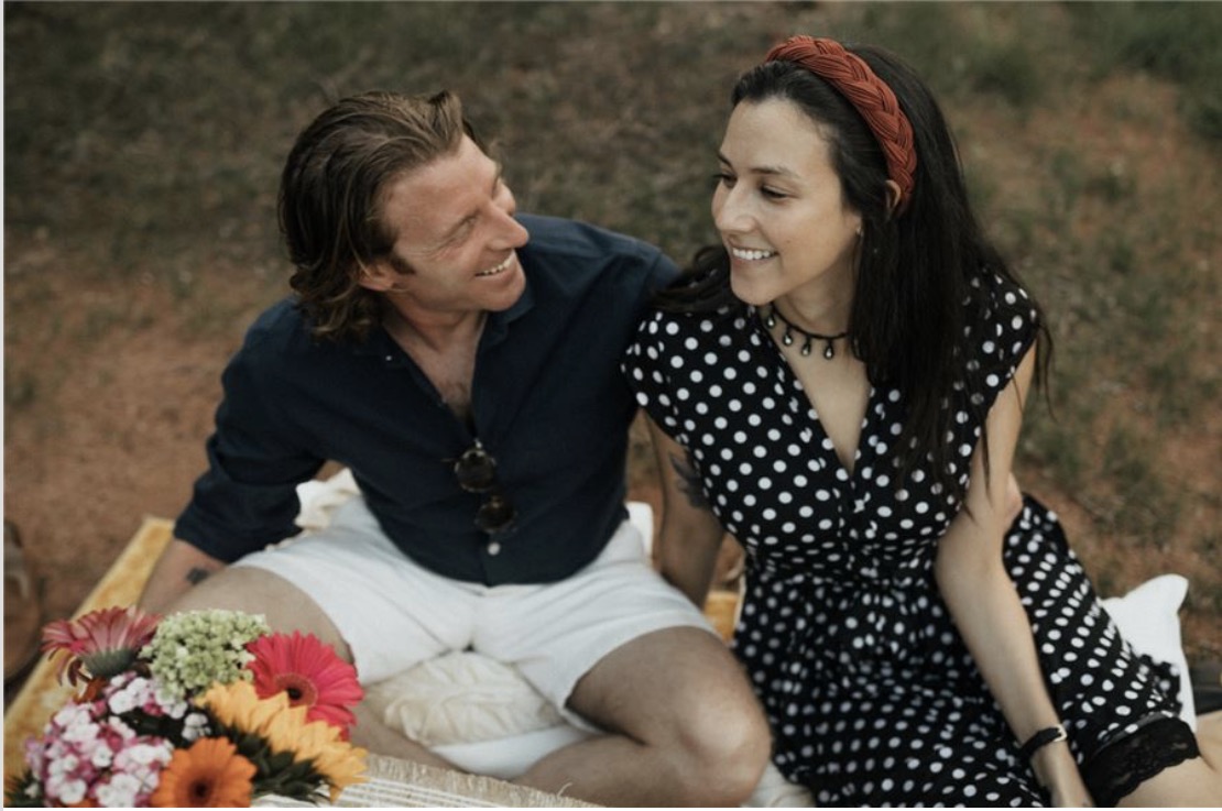 Michael Mattes and Kirstina Garcia walking together.